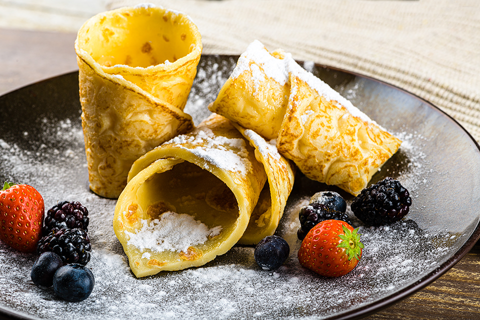 Food photography van pannenkoeken