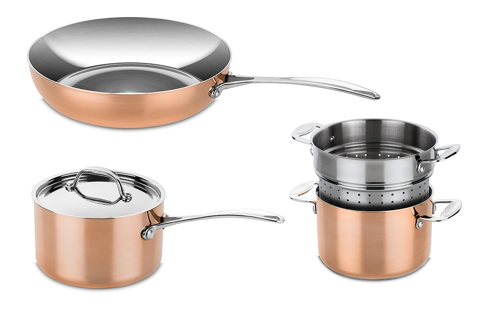 Luxe koperen pannensets